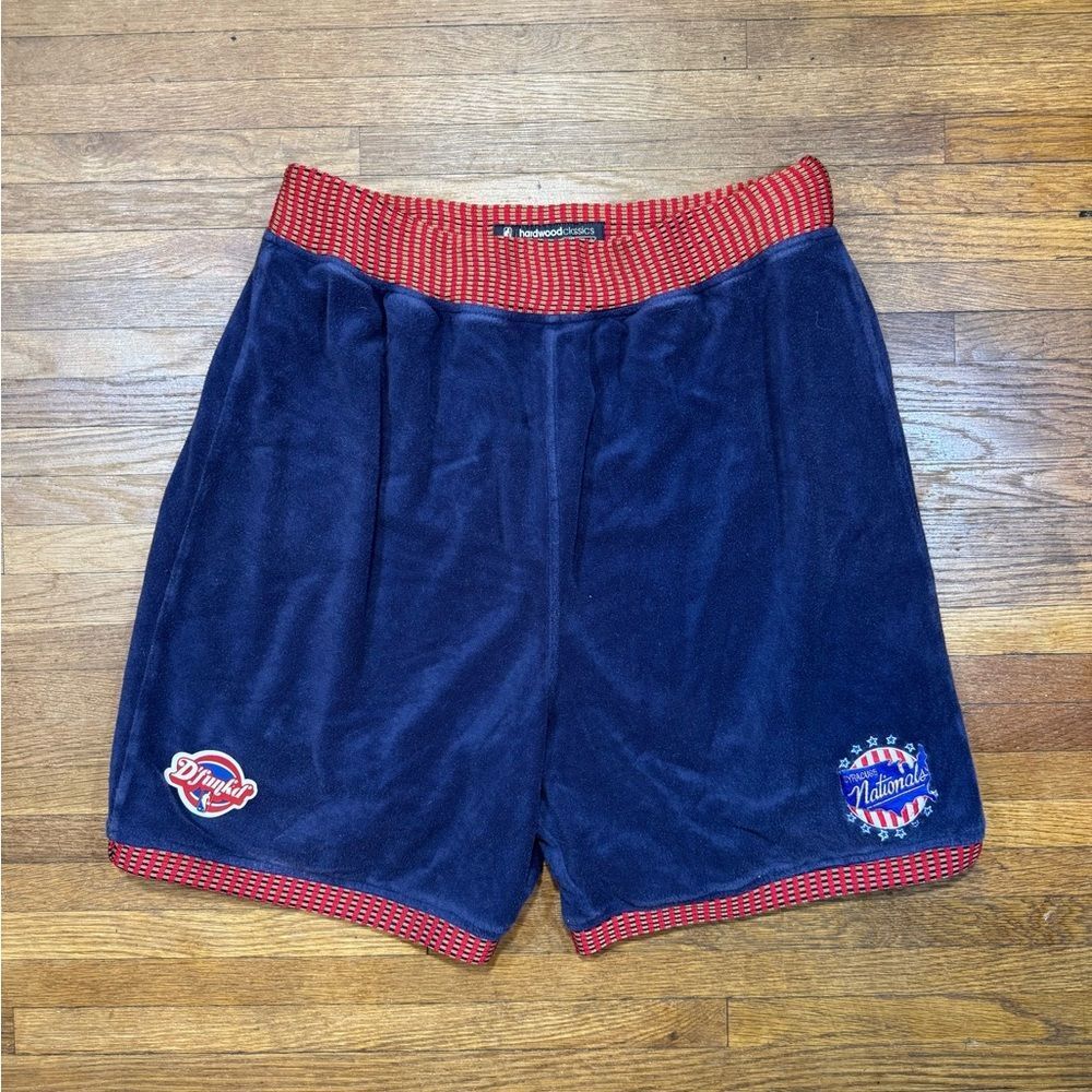 Y2K Reebok Hardwood Classics Syracuse Nationals NBA Terry Shorts Mens XXL Retro - Picture 1 of 8